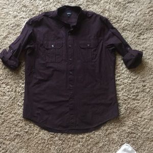 Barely worn purple Apt 9 military shirt size large